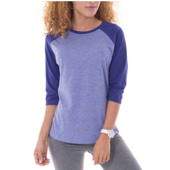 Tops | Danskin Purple Baseball Tee 